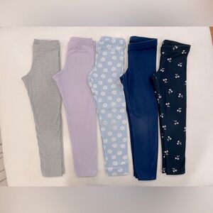 🌼 Spring Themed Old Navy 5 Pack Bundle Multicolor Leggings in Girls size XS(5)!